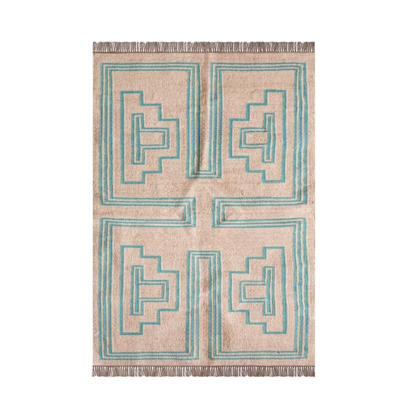 

Natural Indian Handwoven Wool Jute Rug Area Jute Rug Indoor/ Outdoor Handmade