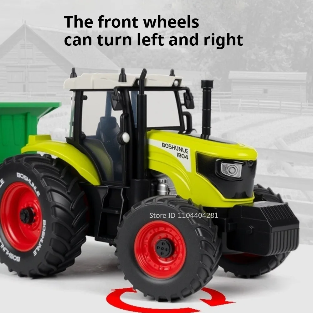 1:24 حزام ناقل زراعي جرار ألعاب مصغرة سبيكة دييكاست نماذج السيارات عجلة بالقصور الذاتي مع ضوء الصوت المركبات لعبة أطفال