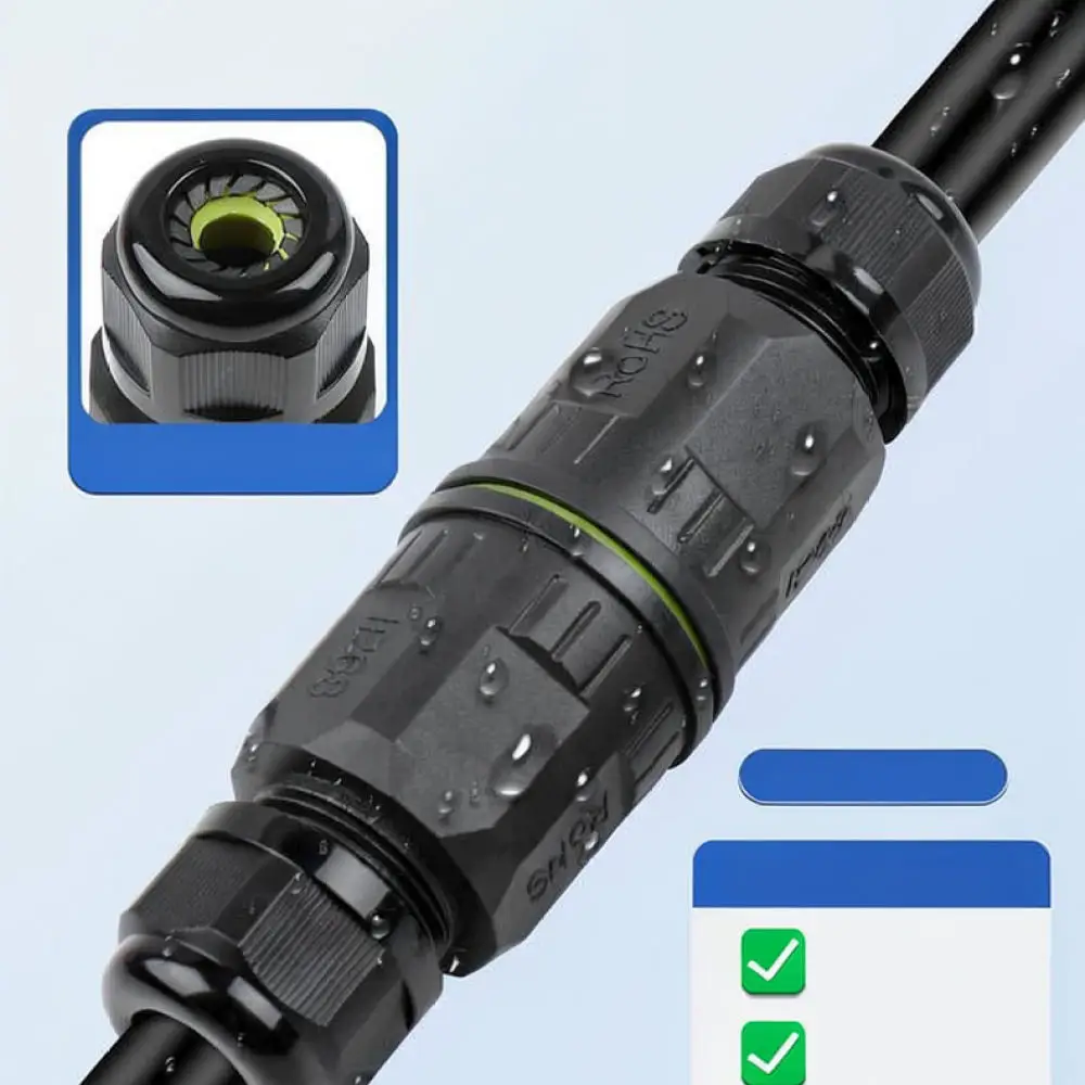 Waterproof Junction Electrical Terminal Connector Industrial Outdoor Cable Fast Adapter Power Coupling Plug Joint Splicing Block