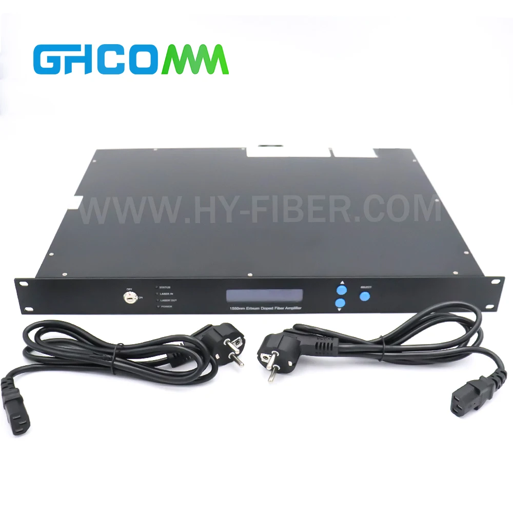 High Efficiency Low Input EDFA Fiber Optical Amplifier with SC/APC Dual Power Supply