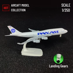 Scale 1:250 Metal Aircraft Model Replica, Pan Am Airlines B747 Airplane Aviation Decoration Miniature Art Collection Kid Boy Toy