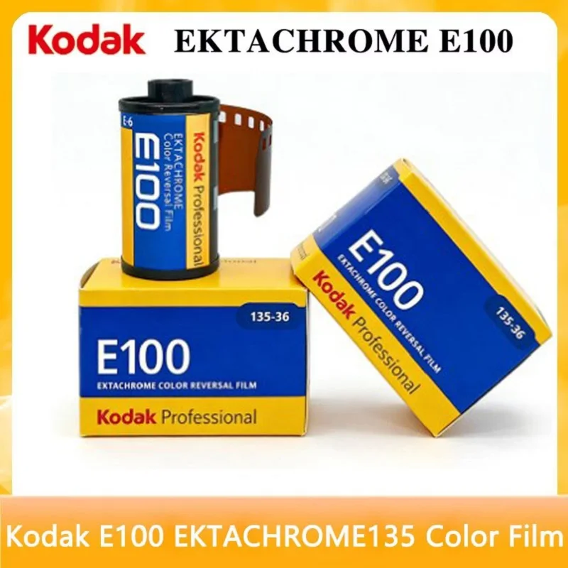 Película de color original de 135 mm, película inversa Kodak E100 EKTACHROME, película positiva para cámara de película de 135 mm (Fecha de caducidad: septiembre de 2027)