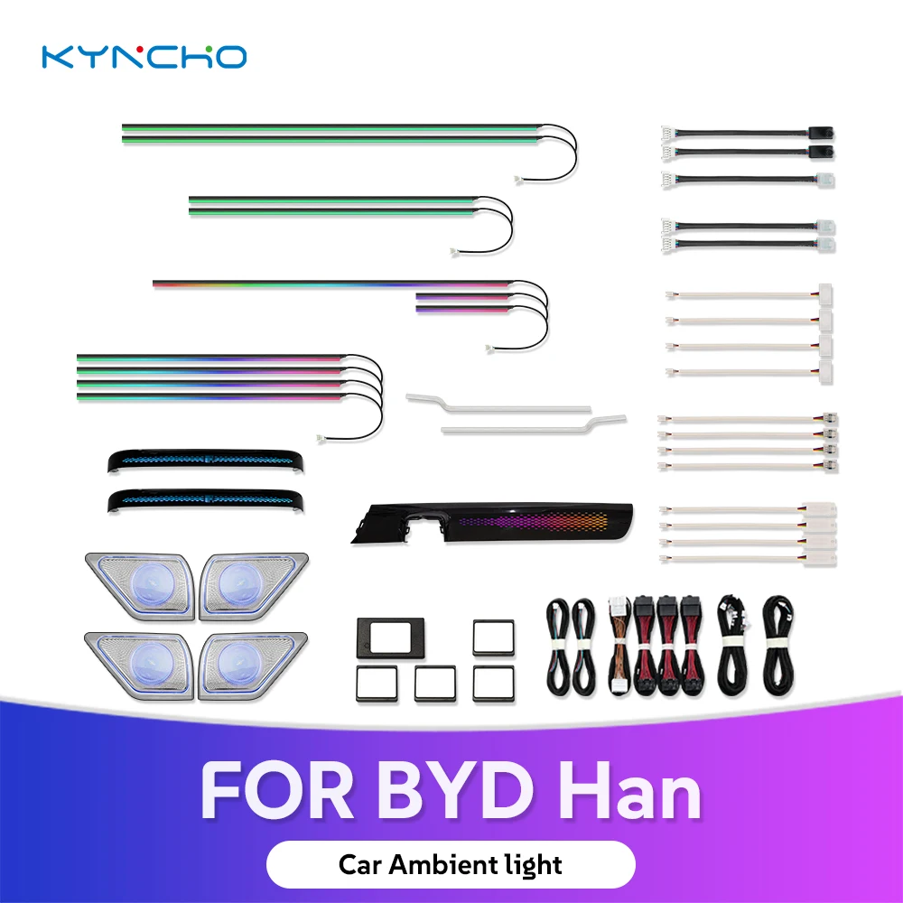 Specific for BYD HAN 2022 2023 2024 Car Ambient Light Neon Symphony LED Light Automotive Ambient Lighting Intelligent Interior