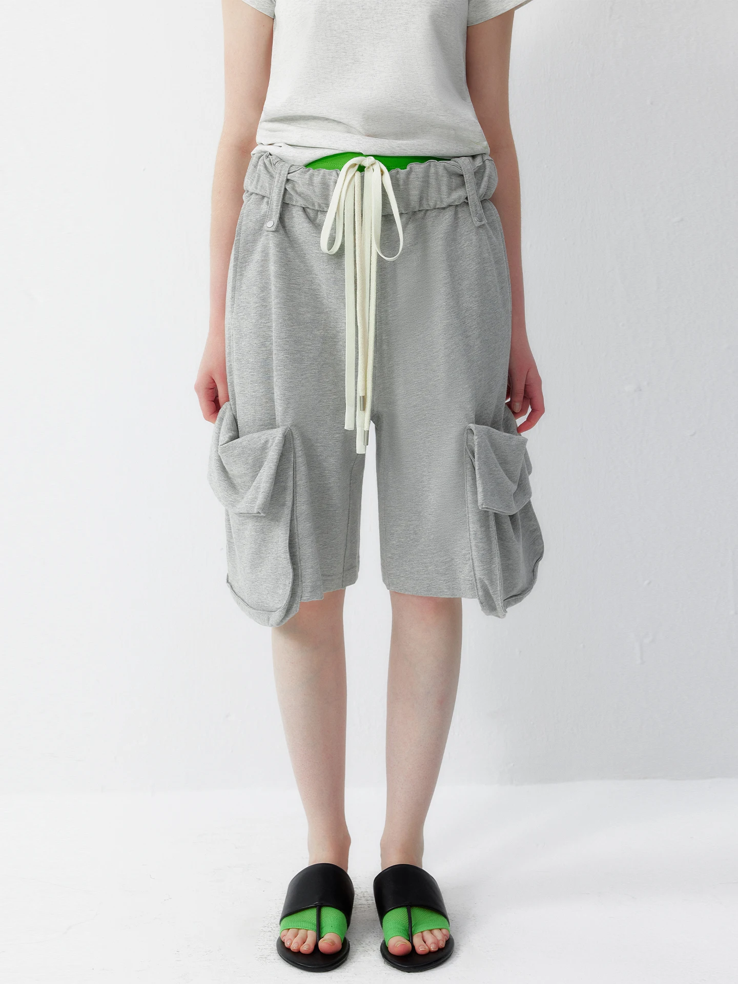  plus Simple Neutal Korean Style Pure Cotton Cuffed Sweatpants Women Summer Design Casual Sports Shorts
