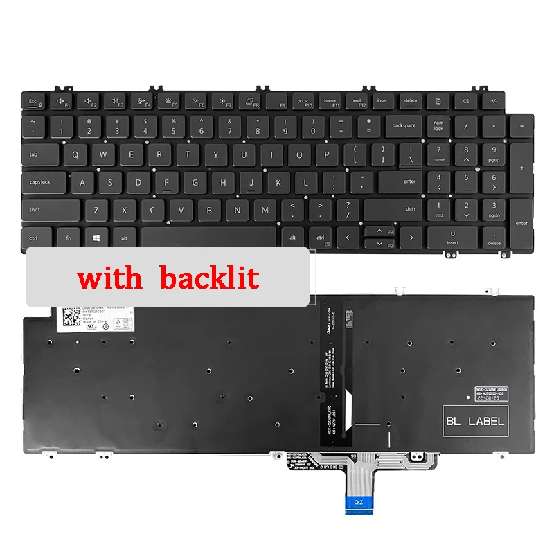 Nuova tastiera portatile originale per DELL Precision 3570 3571 3580 3581 7670 7770 7680 7780