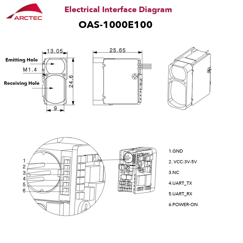 2026 Compact 1000m Laser Rangefinder Module High-Speed Ranging Core for  Electro Optical Pod & Aviation Systems