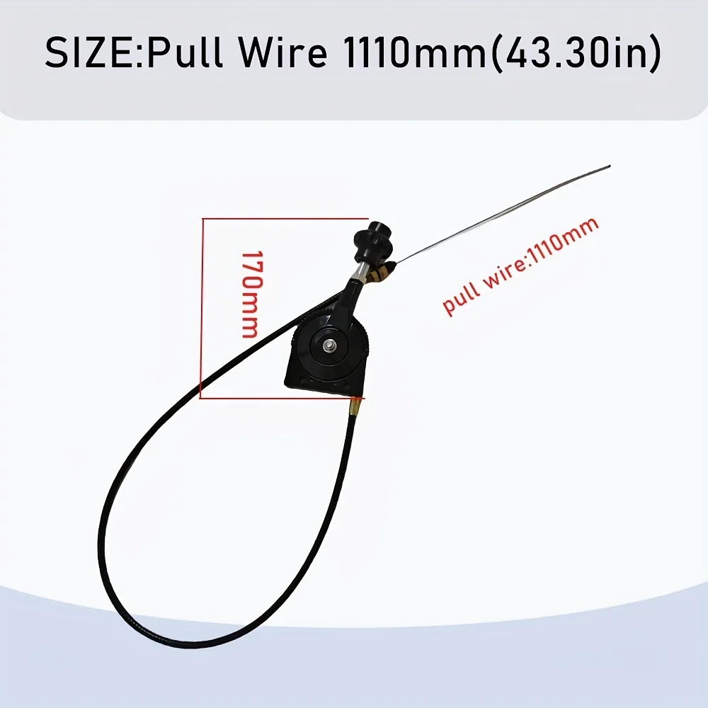 Excavator manual throttle control cable, heavy-duty equipment component used for excavator engine control 1.1 m engine component