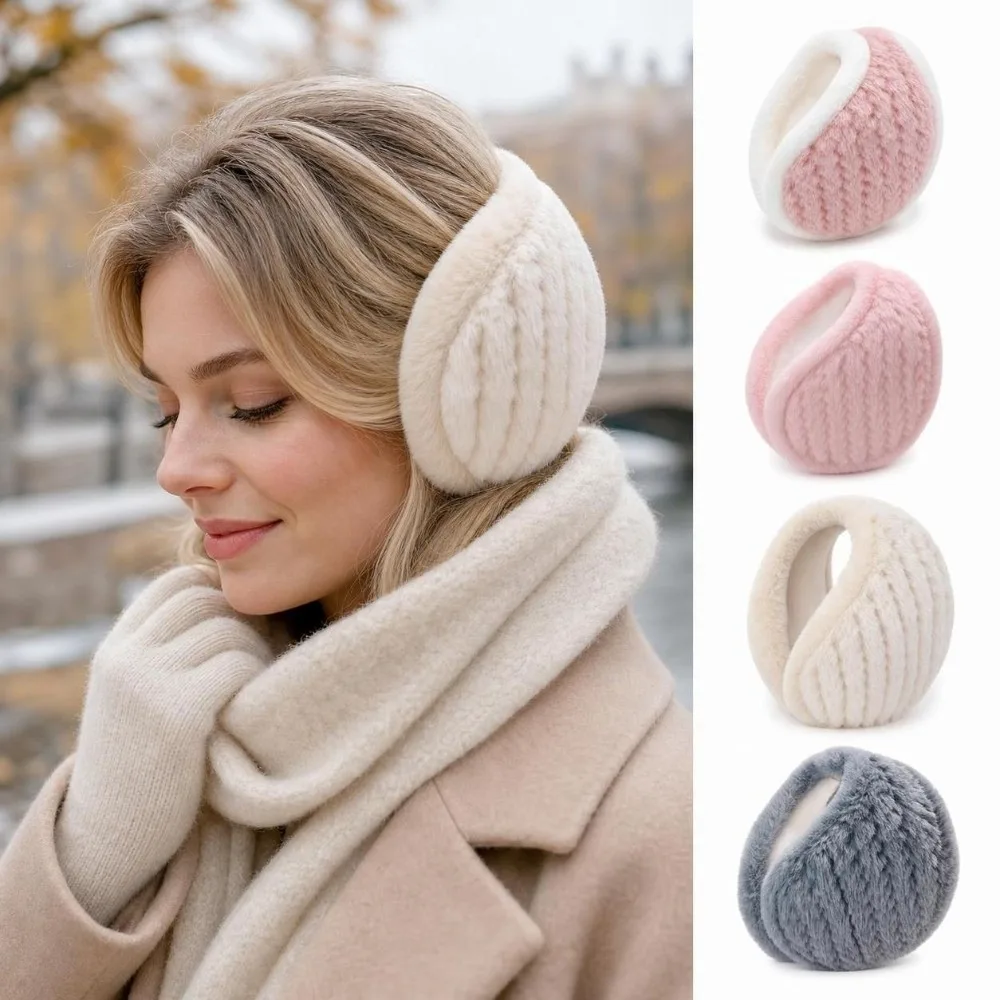 Rear Worn Style Rear Hanging Ear Muffs Portable Skin-friendly Fabric Ear Warmers Lightweight No Pressure Thermal Ear Muffs