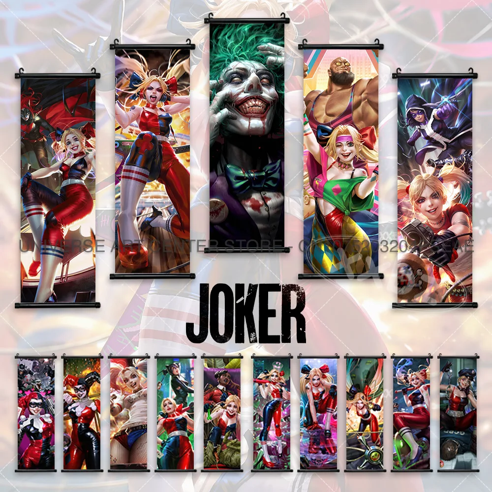 Harley Quinn Poster Sexy Movie Hanging Painting Nihilism Wall Art Suicide Squad Home Decoration Joker Anime Scroll Pictures Gift