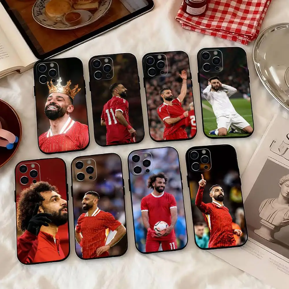 

Football Mohamed-d Salah-h 10 Phone Case For iPhone 17,16,15,14,13,12,11 Plus,Pro Max,XS,Soft Silicone Black Cover