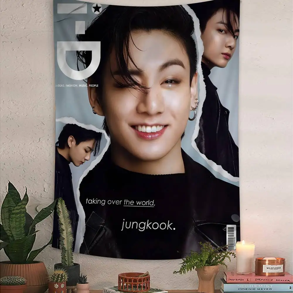 J-Jung K-Kook نسيج كرتوني ديكور المنزل الهبي البوهيمي الديكور العرافة ديكور المنزل