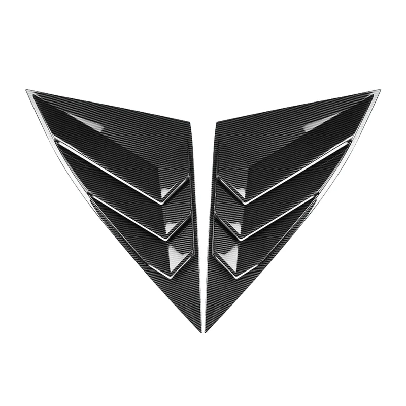 For Hyundai Tucson 2021-2023 Rear Side Window Louvers Triangular Window Glass Blinds Accessories - ABS Carbon Fiber