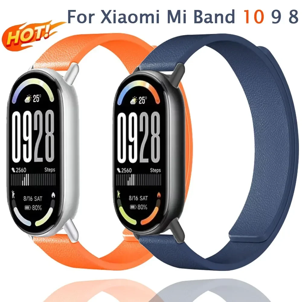 حزام حلقة من السيليكون لـ Xiaomi Mi Band 10 9 8 سوار مغناطيسي قابل للاستبدال معصمه Correa لـ Xiaomi Band 10 Sport Watchband #1
