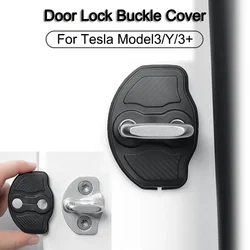 4pcs for Tesla Model Y Model 3 2017-2023 / MODEL3 Highland 2024 Car Door Mute Damping Cushion Silicone Door Lock Buckle Cover