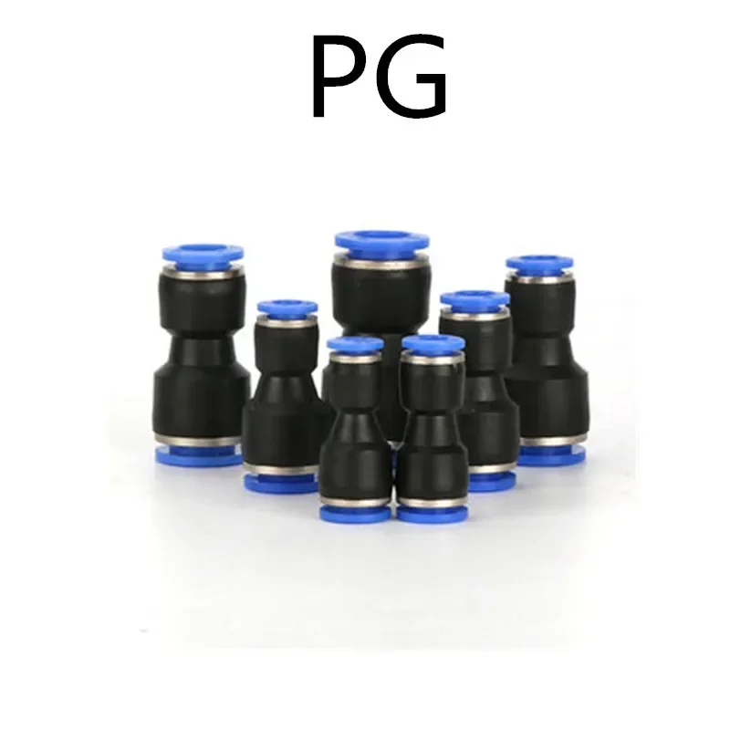 Pneumatic Fitting Tube Connector Fittings Air Quick Water Pipe Push In Hose Quick Couping 4mm 6mm 8mm 10mm 12mm PU PG image 6
