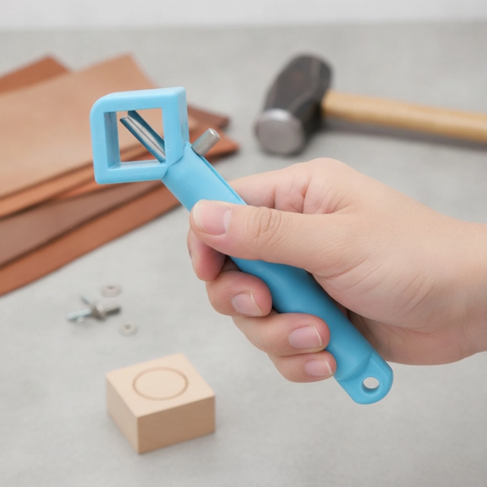 Stamping Safety Handle Ergonomic Stamp Punch Holder Marking Punch Holder Handheld Tool Handle with Screw Long-Lasting
