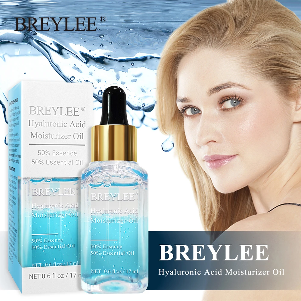 BREYLEE Hyaluronic Acid Essential Oil Moisturizer Nourishing Facial Serum Anti-Aging Wrinkles Whitening Face Skin Care Essence