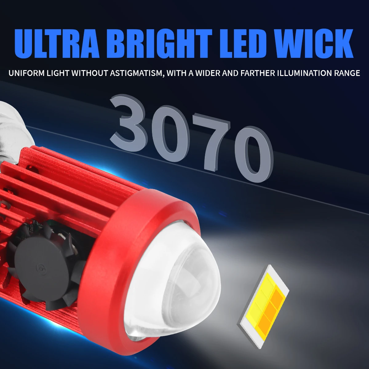 1pc H4 BA20D LED Bulbs Motorcycle Headlight CSP Fog Light High Low Beam Lens LED Bulbs With Fan White Yellow Motorbike Accessory