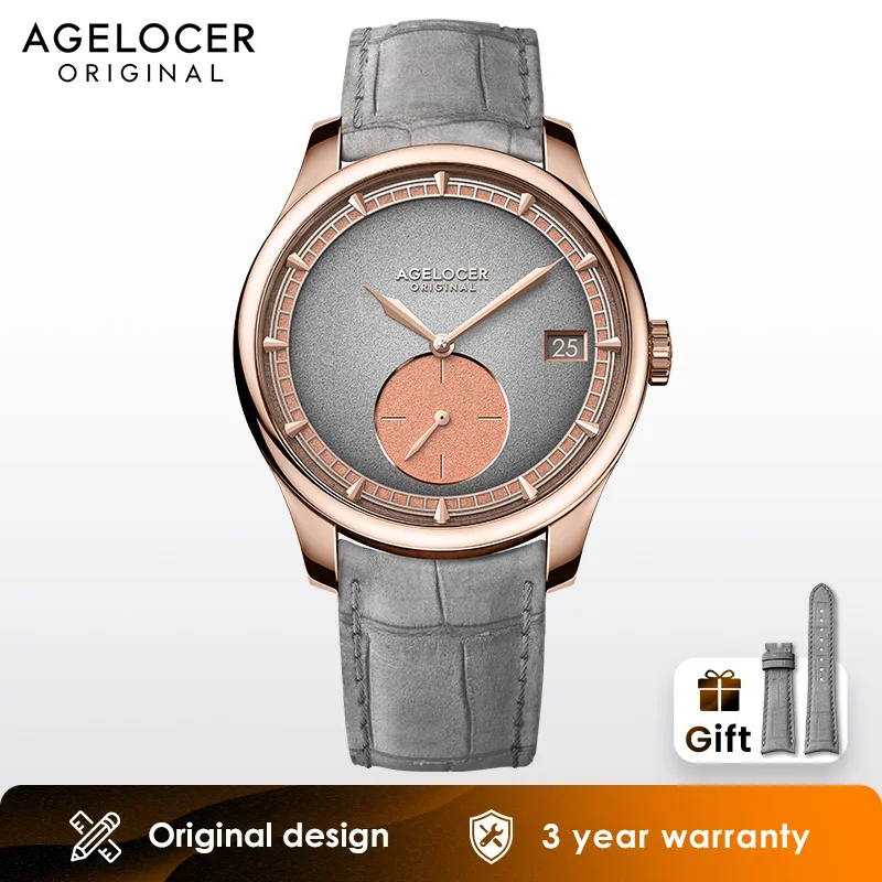 AGELOCER In-House Movement Premium Petite Seconde Men's Luxury Automatic Mechanical Watch Birthday Gift for Men