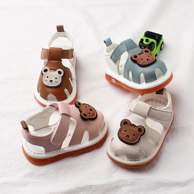 Sandals for Kids Summer Whistle Sandals for Boys 0-1-2 Years Old Calf Soles Children Shoes Bark Shoes Girls Walking Comfortably