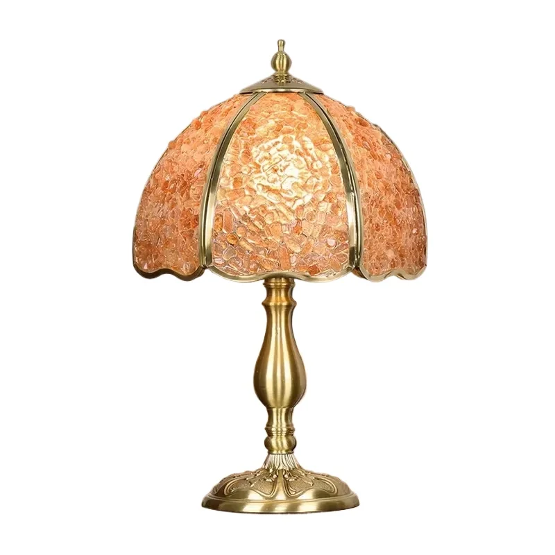 European Elegant Crystal Bedroom Bedside Table Lamp High Quality French Antique Master Bedroom Art Deco Table Lamp