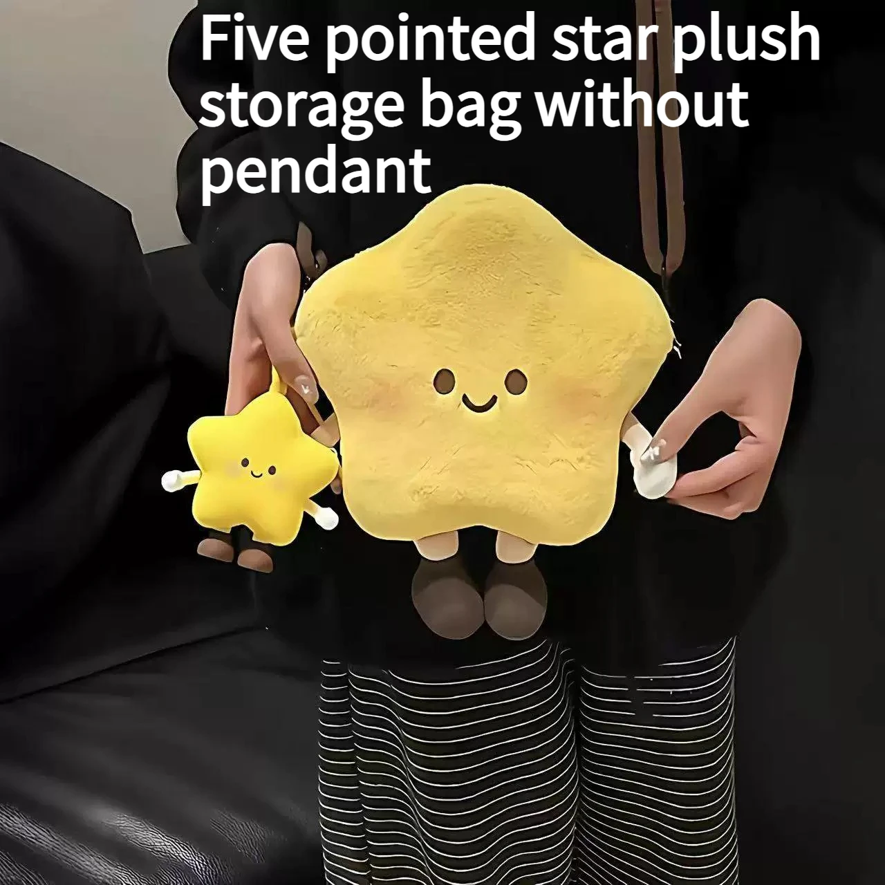 

NEW Cute Yellow Five Pointed Star Crossbody Bag Lightweight and Versatile Cartoon Plush Storage Bag