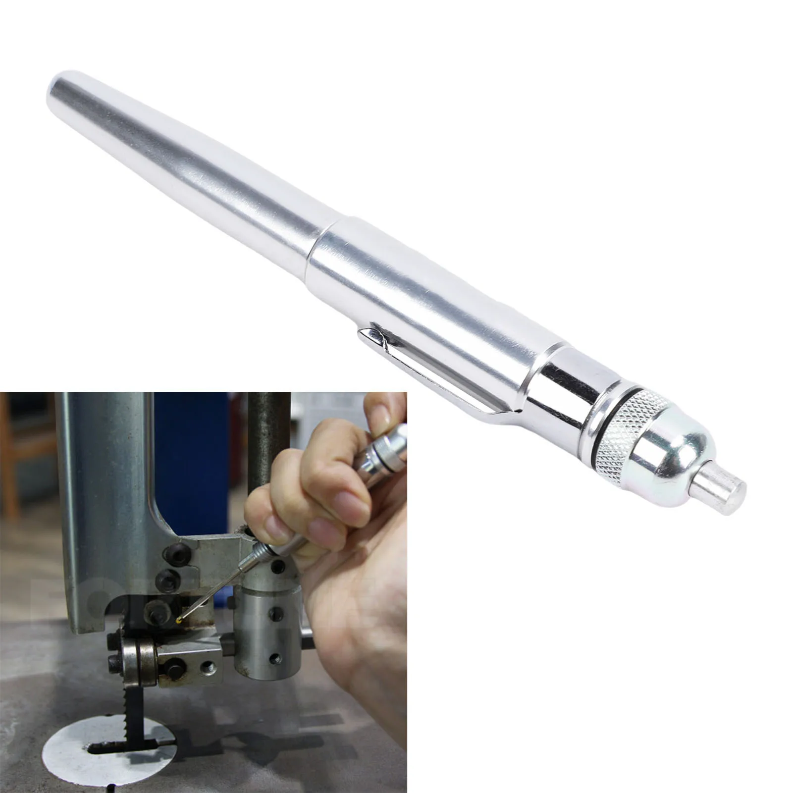 Precision Oiler Portable Aluminum Lubricating Oil Pen with Pocket Clip Pinpoint Oil Applicator for Machine Maintenance