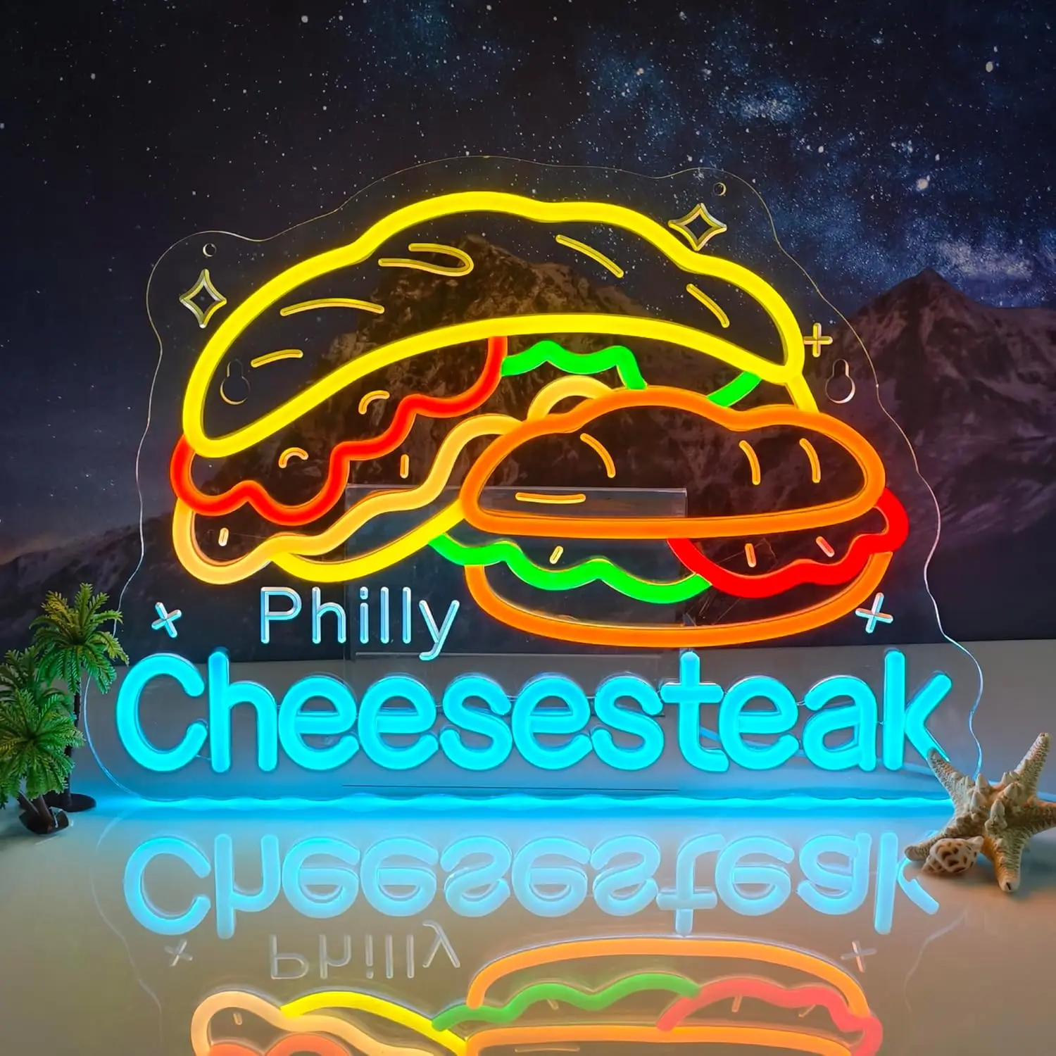 Philly Cheesesteak Neon Sign R - مراجعة Home Decor Market وسعره