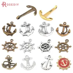 Antique Bronze Vintage Style Zinc Alloy Anchor Rudder Charms Pendants Diy Jewelry Making Necklace Earrings Accessories