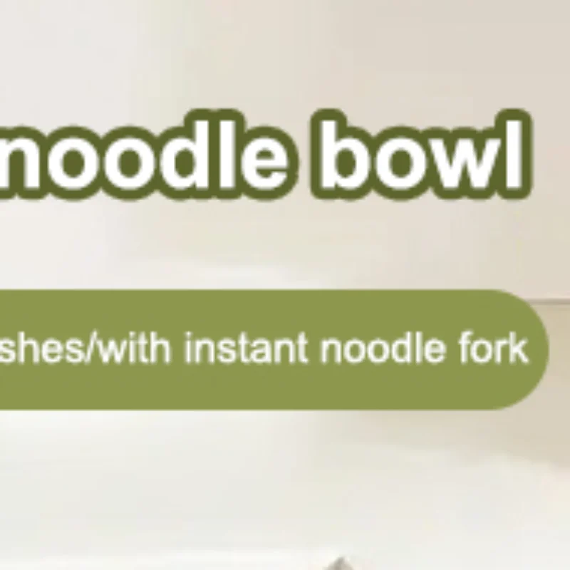 Lazy No Wash Instant Noodle Bowl Food Grade Material Direct-use Instant Noodle Bowl High-temperature Resistant Noodle Bowl Fork
