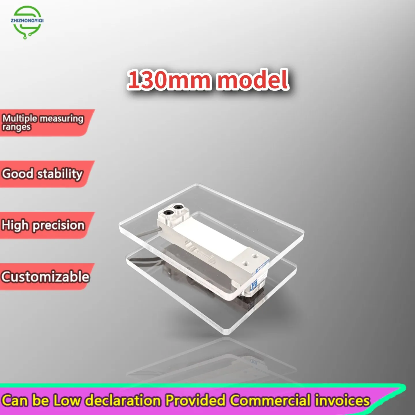2026 New and Cheap Original Mavin 130mm Single Point Load Cell 3-100kg Weight Sensor with 8mm Thick Acrylic Mounting Bracket Kit