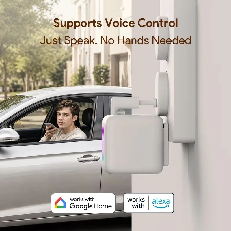 Type C Rechargeable Tuya Zigbee Fingerbot Plus Smart Touch Robot Button Pusher Arm Switch for Alexa Google Home Alice