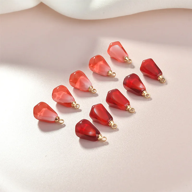 5Pcs Pomegranate Seed Charms Fun Fruit Resin Pendant for Making Diy Bracelet Necklace Earrings Handmade Accessories Supplies