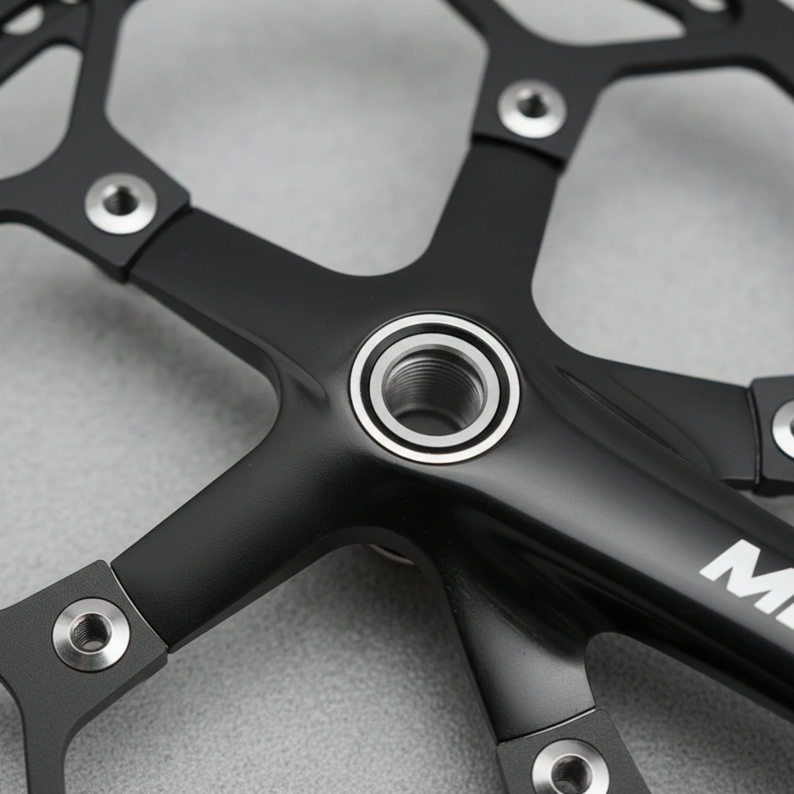 Crankset with Five-Bolt Chainring Mount Hollow Folding Bike Crankset Crank Arms Sleek Design Long-Lasting for Cyclists