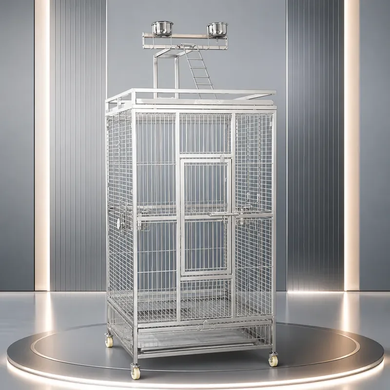 304 Stainless Steel Bird Cage Luxury Large Parrot Cage Breeding Extra Large Starling Medium Cage