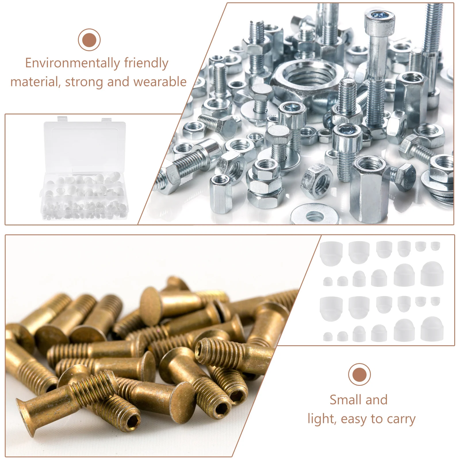 

145Pcs Nut Protection Caps Dome Bolt Covers M4- Hexagon Screw Caps Plastic Dome Nut Cover Hexagonal Screw Cover
