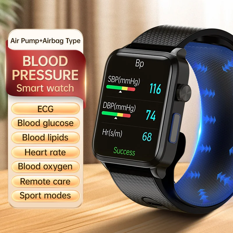 

2024 New Smart Watch Precision Air Pump Airbag True Accurately Blood Pressure ECG Health Monitoring Men Women Smartwatch