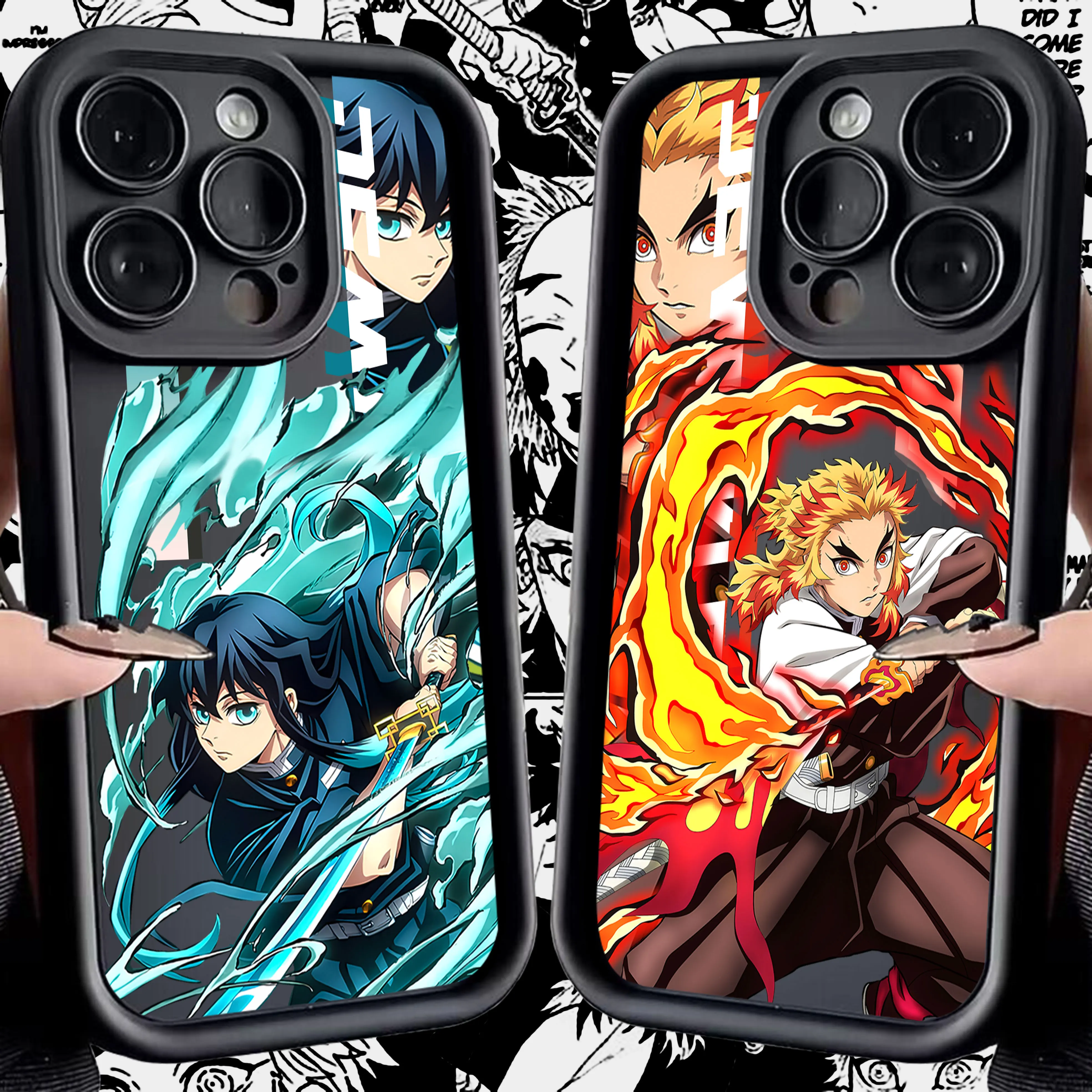 Japan Anime Demon Slayer Etui na telefon do Xiaomi Mi 14 11 Lite 12T POCO M6 F4 F5 X3 X4 X5 GT 5G Miękki tył z TPU