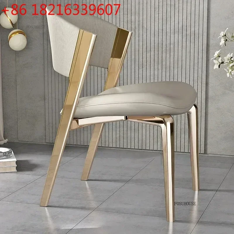 TAO Luxury Designer Dining Chair Nordic Ergonomics Wedding Leather Dining Accent Chairs Modern Living Room Home Furniture w