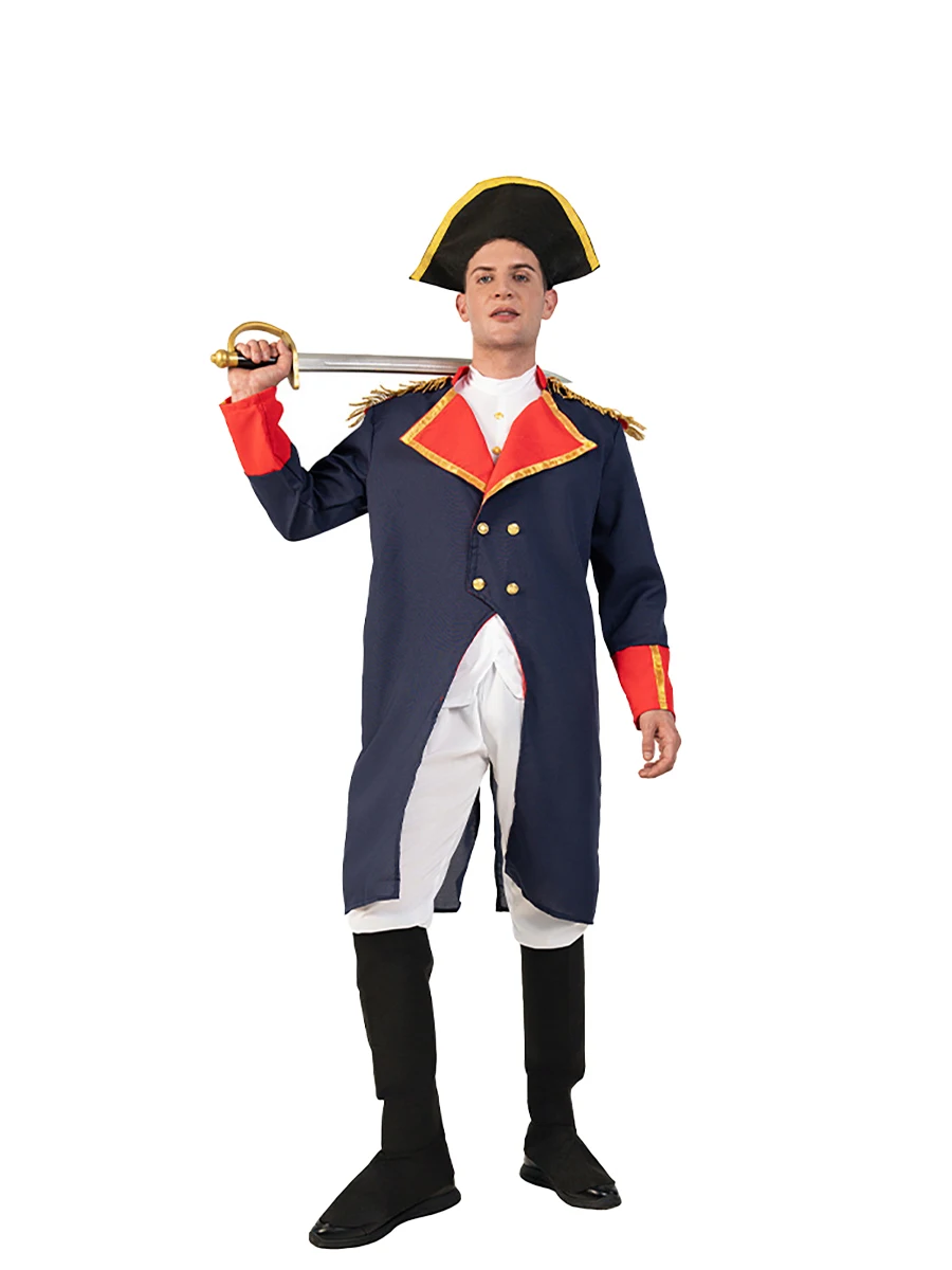 زي نابليون للعب الأدوار للرجال البالغين، زي تنكري للحفلات التنكرية لشخصية تاريخية مضحكة