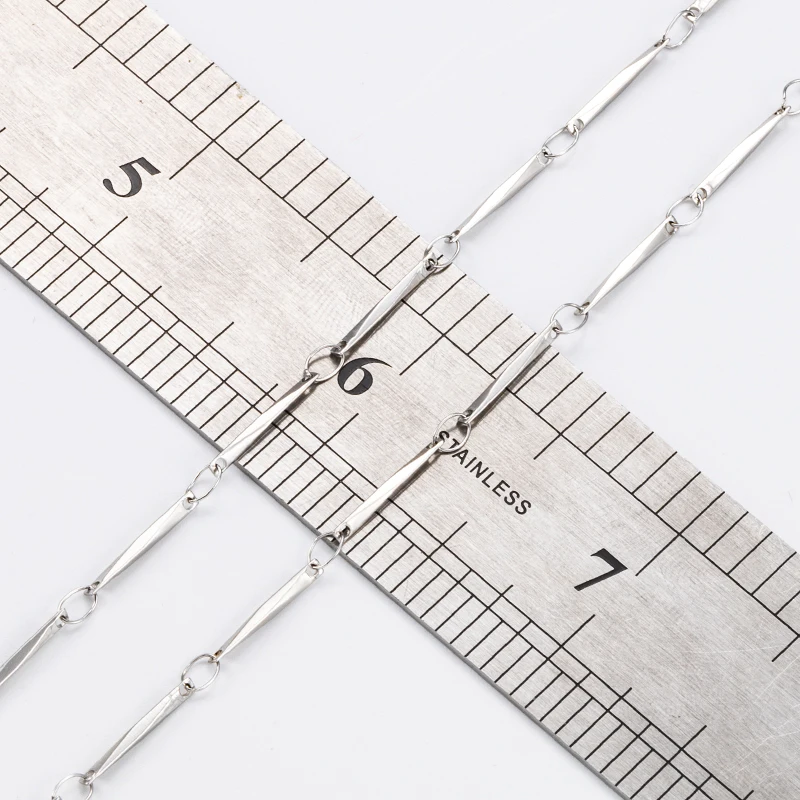 1Meter Stainless Steel Charm Wire Bar Connect Rod Chain For DIY Fashion Bracelet Necklace Jewelry Making Accessories Materials