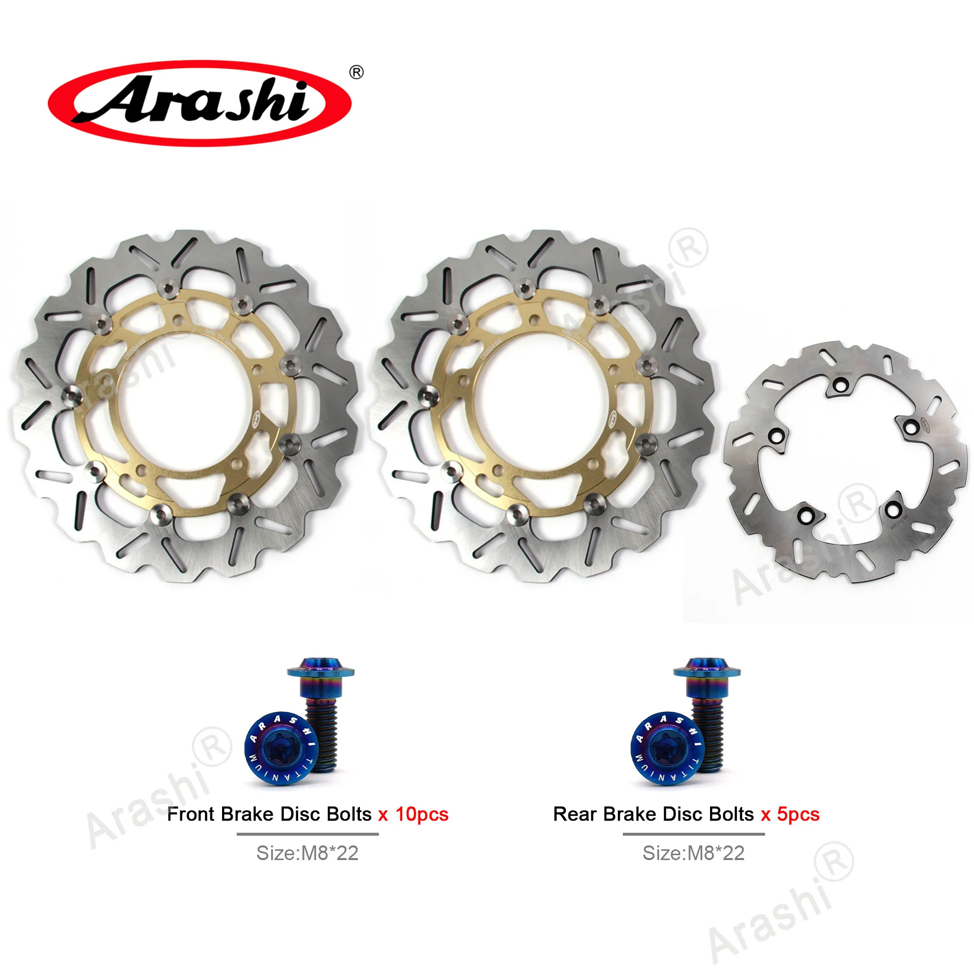 

Arashi 1 Set Bandit 1250S CNC Front Rear Brake Disc Rotor Bolt For SUZUKI BANDIT 1250 S GSF1250S ABS 2012 2013 2014 2015 2016