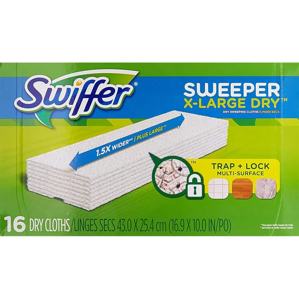 

Sweeper 17.8 In. W X 10 In. L Dry Cloth Mop Pad 16 Pk