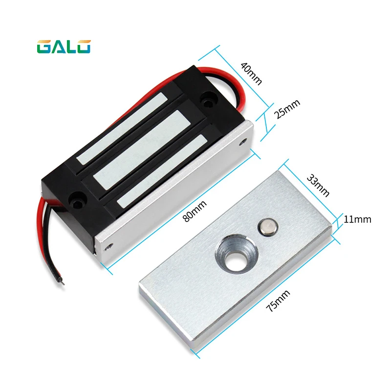 GALO DC12V /24V Electromagnetic Lock Magnetic Lock 60Kg/100Lbs