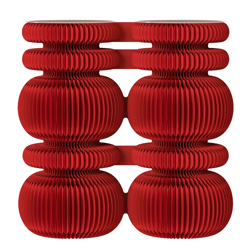 Extendable Paper Display Stand High Load-bearing Easy-storage Home Exhibition Props Red Honeycomb Ball Party Supplies Decorative