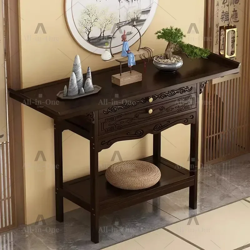 New Chinese Simple Console Tables for The Entrance Wall-mounted Tables Solid Wood Retro Console Table for Home