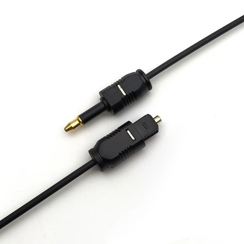 1/1.5M Audio Optical Fiber Line Mini 3.5 MM Plug Digital Optical Cable SPDIF Optical Audio Line To Round Mouth TOSLINK Connector