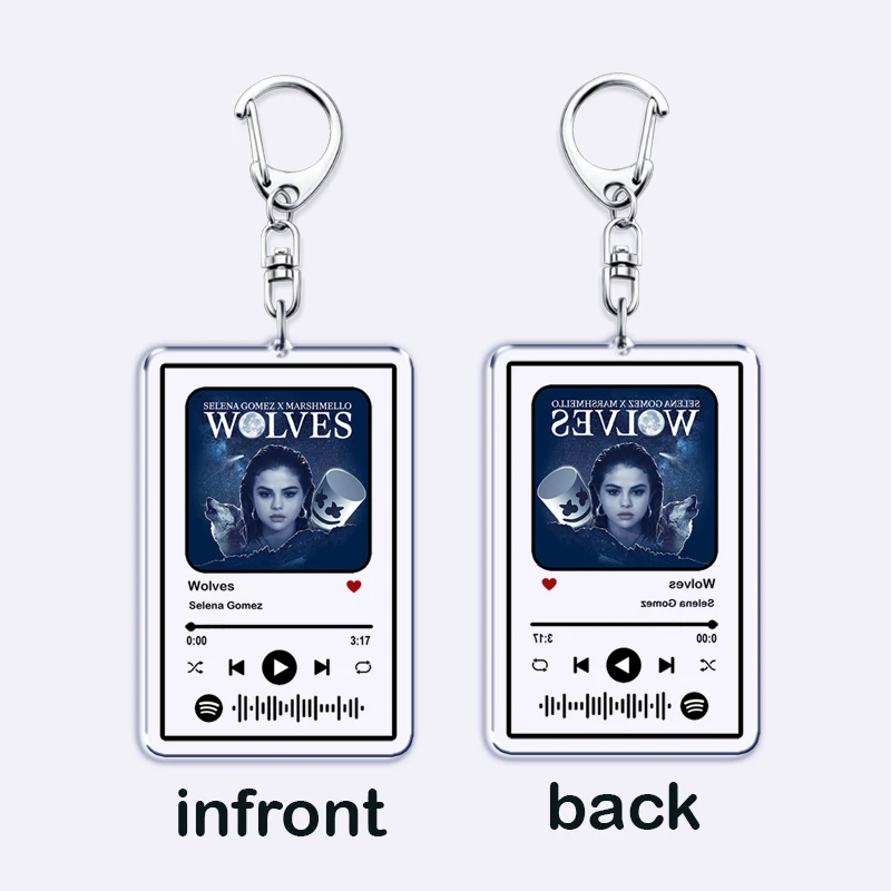 Trending Singer Keychains for Women Accessories Bag Calm Down Wolves Lose You To Love Me Music Songs Keyings Jewelry Fans Gifts