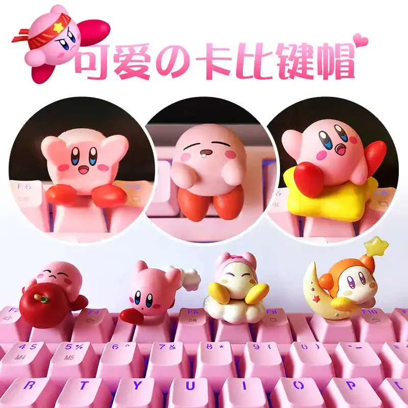 Kawaii Kirby Keycaps, Anime tridimensionnel, Périphérique créatif, Commutateur MX, Clavier mécanique Keycaps, Ornements décoratifs, Cadeau