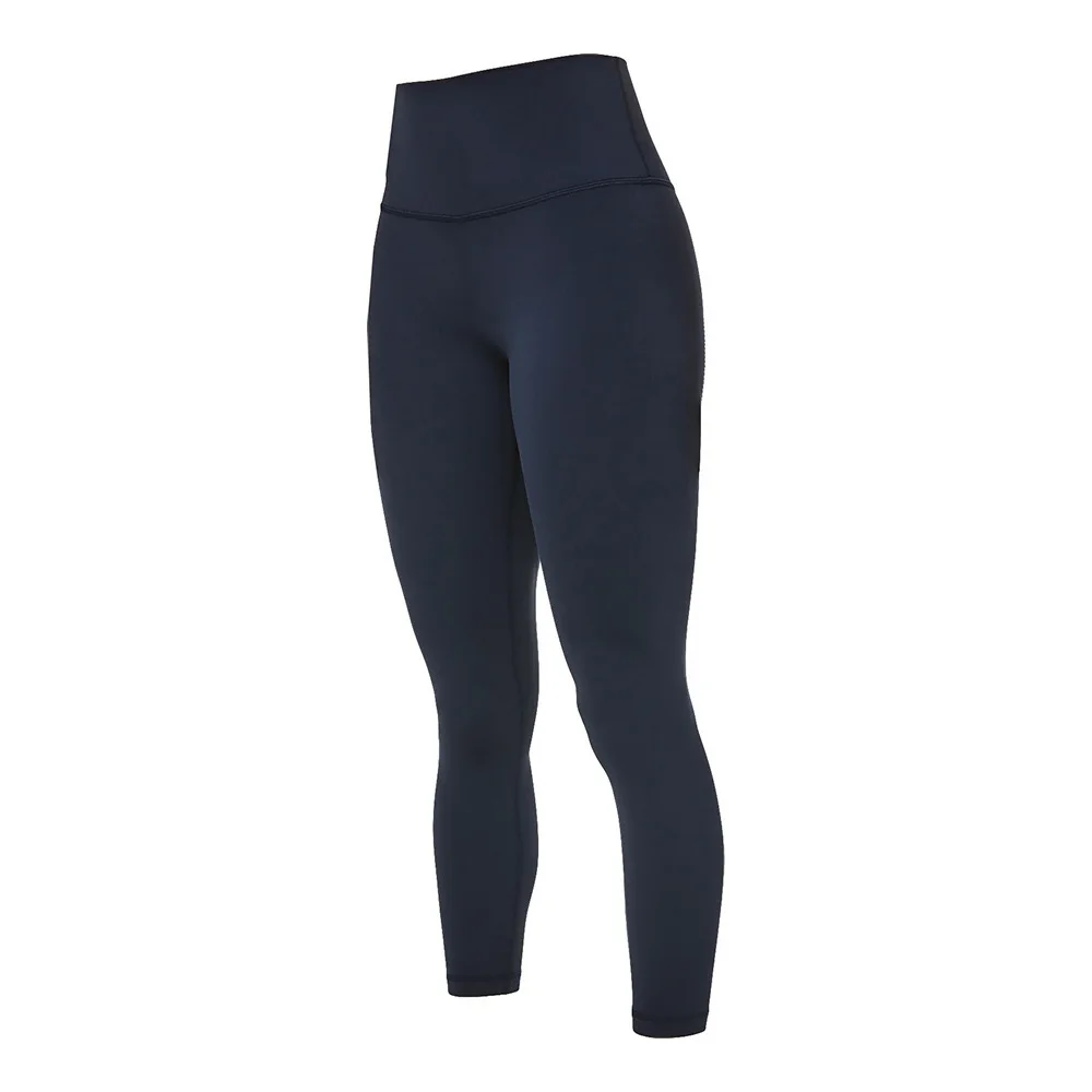 SHINBENE No Embarrassing Lines, Double-sided Brushed Nude High Waist, High Elastic Hip-lifting Sports Fitness Nine-point Pants